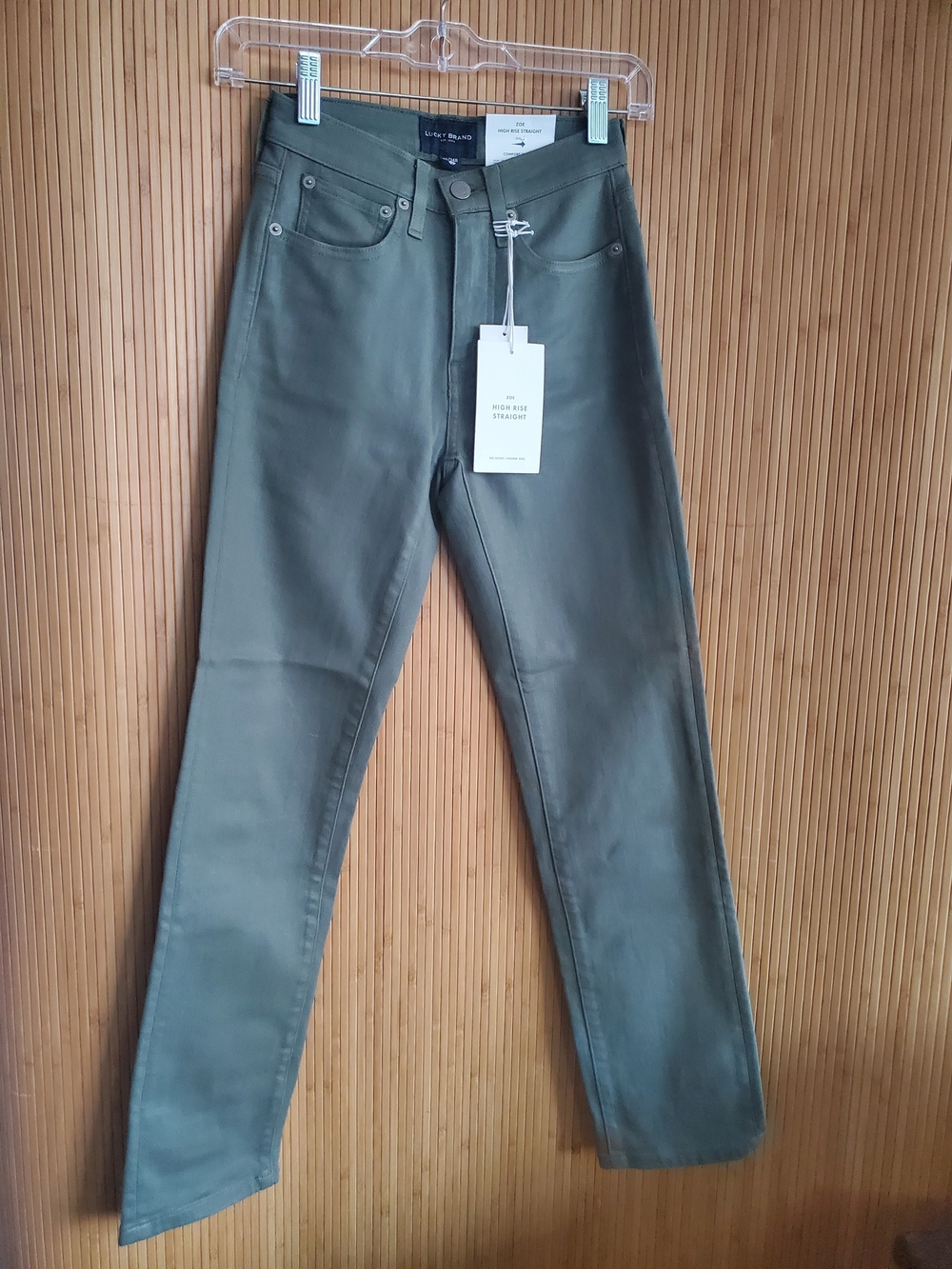 Lucky Brand Zoe High Rise Denim in Olive Green